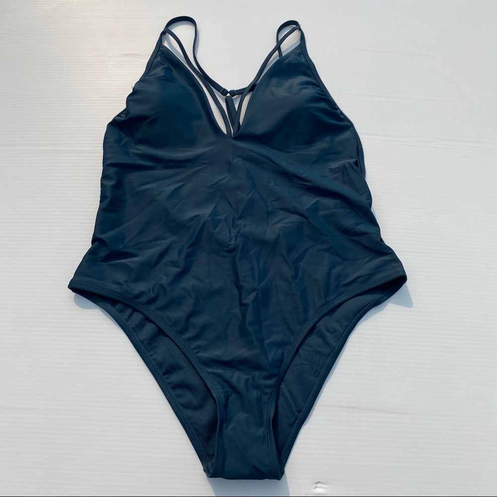 Xhilaration Black One Piece Swimsuit XL Strappy
